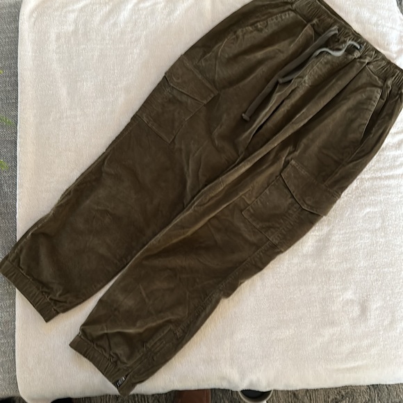 Anthropologie Sanctuary Mia Corduroy Cargo Jogger Ankle Zip, Olive Size Small - Picture 11 of 11